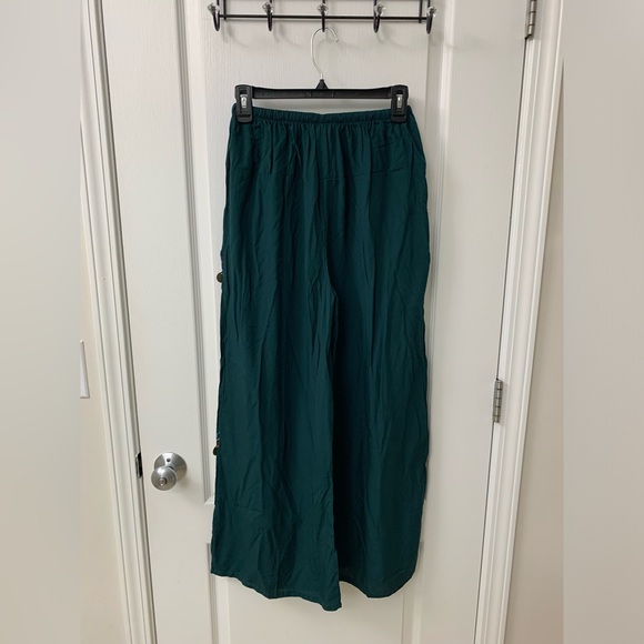 Teal / Petroleum Green Hobo Tatreez Wide Leg Pants - Picture 17 of 17